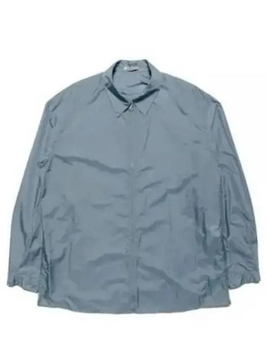 24 LIGHT NYLON ZIP SHIRT BLUE GRAY A24SS02DN up - AURALEE - BALAAN 1