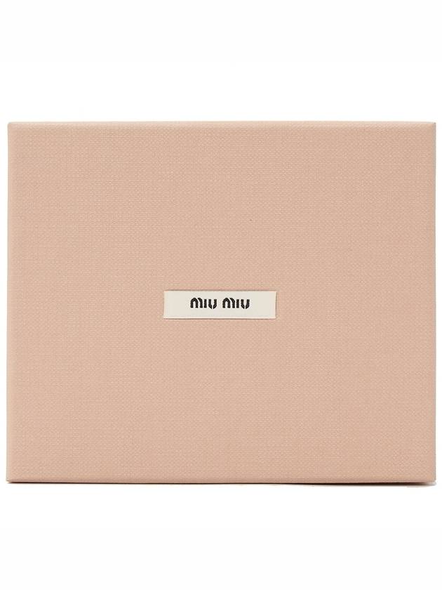 Matelasse Logo Zip Around Half Wallet Black - MIU MIU - BALAAN 10