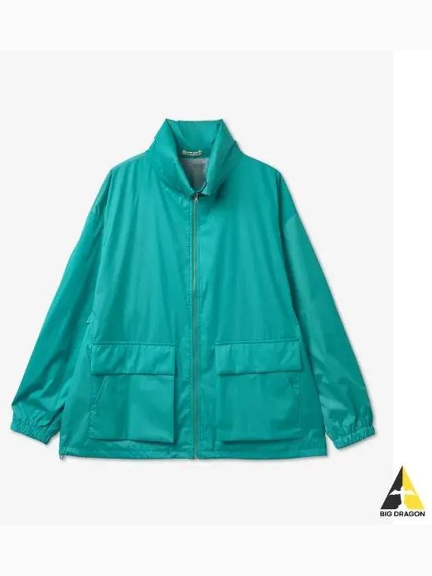 Hard twist zip up blouson jumper turquoise blue A24SB02SLTURQUOISEBLUE - AURALEE - BALAAN 1