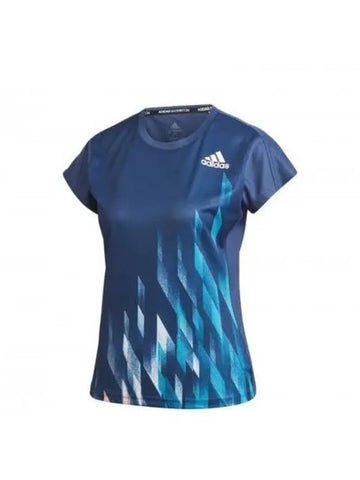 adidas BADMINTON graphic 1 tee women s short sleeve uniform FT9725 - ADIDAS - BALAAN 1