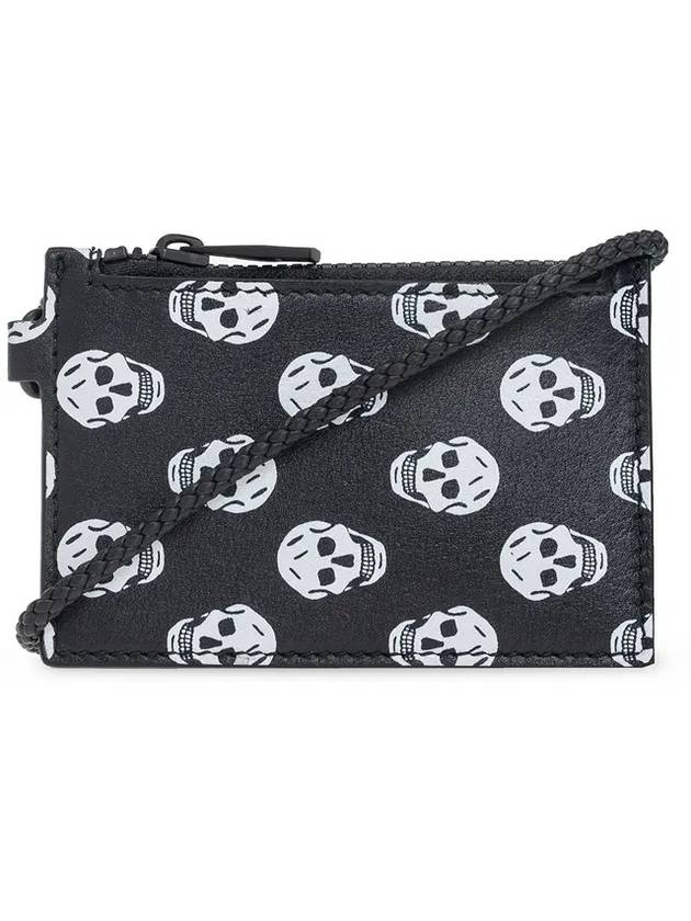 Skull Strap Card Wallet Black - ALEXANDER MCQUEEN - BALAAN 1