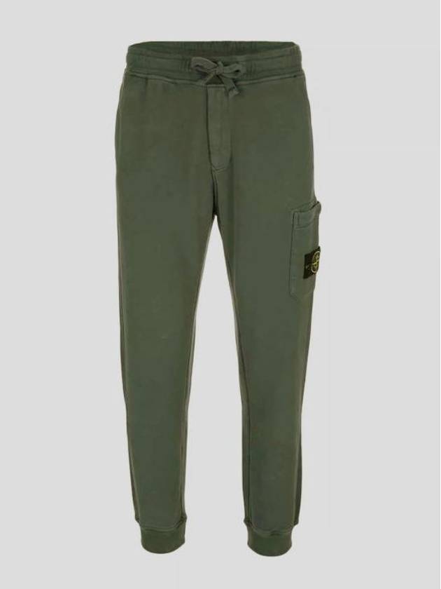 Compass Patch Cotton Track Pants Dark Green - STONE ISLAND - BALAAN 2