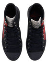 Plimsoll Vegan Leather High Top Sneakers Black Red - VIVIENNE WESTWOOD - BALAAN 7