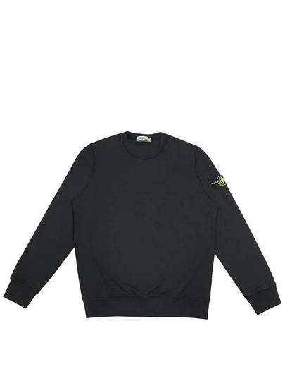 6100044 Organic Cotton Fleece Sweatshirt Black - STONE ISLAND - BALAAN 2