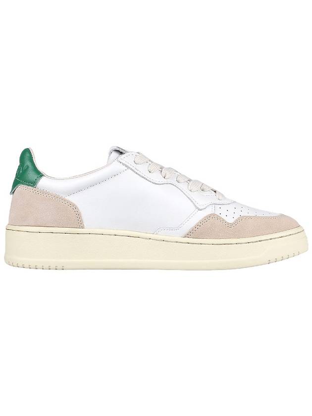 Men's Medalist Leather Low Top Sneakers Green Tab - AUTRY - BALAAN 5