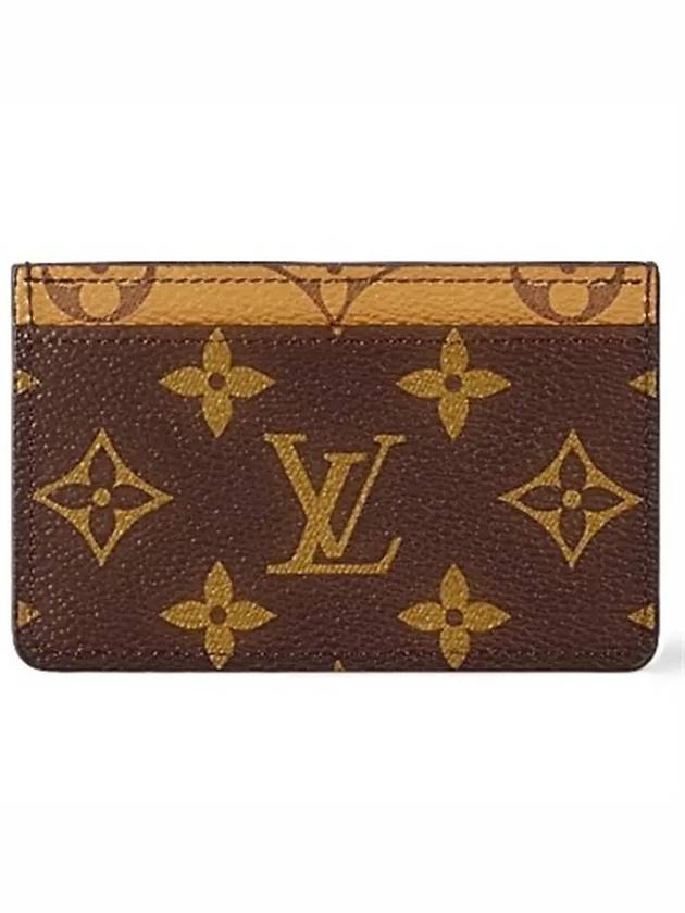 Monogram Reverse Canvas Card Wallet Brown - LOUIS VUITTON - BALAAN 4