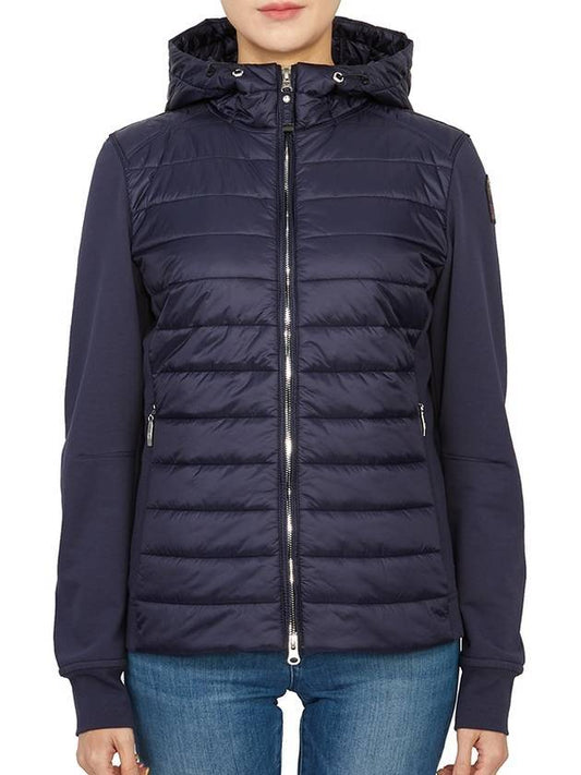 Women's Padded Hooded Zip-up Navy - PARAJUMPERS - BALAAN 1