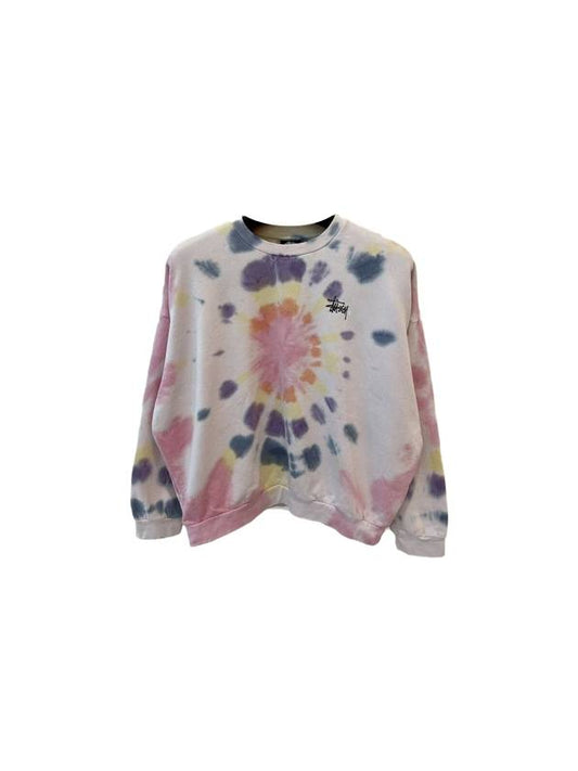 Tie Dye Sweatshirt Pink - STUSSY - BALAAN 1