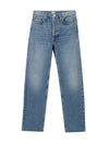 Women's Classic Cut Washed Denim Straight Jeans Blue - TOTEME - BALAAN.