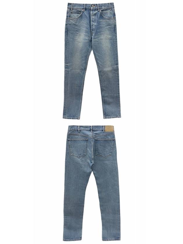 Lou Vintage Union Wash Denim Jeans Blue - CELINE - BALAAN 5