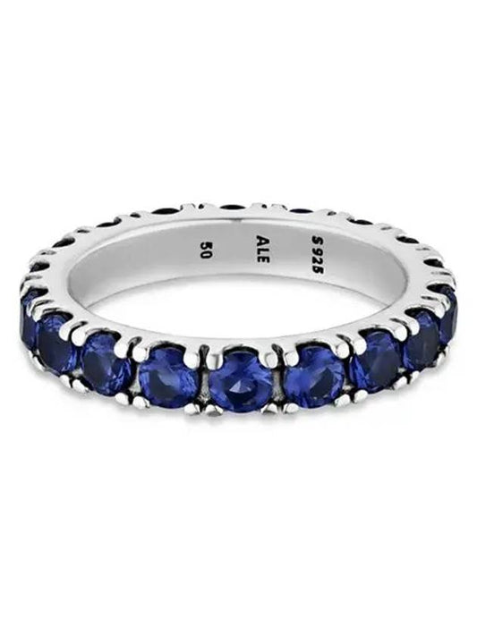 Sparkling Low Eternity Ring Silver Blue - PANDORA - BALAAN 2