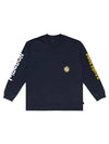 MALBON x GLO GANG Glo Long Sleeve T-Shirt NAVY M3113LRL01NVY - MALBON GOLF - BALAAN 1