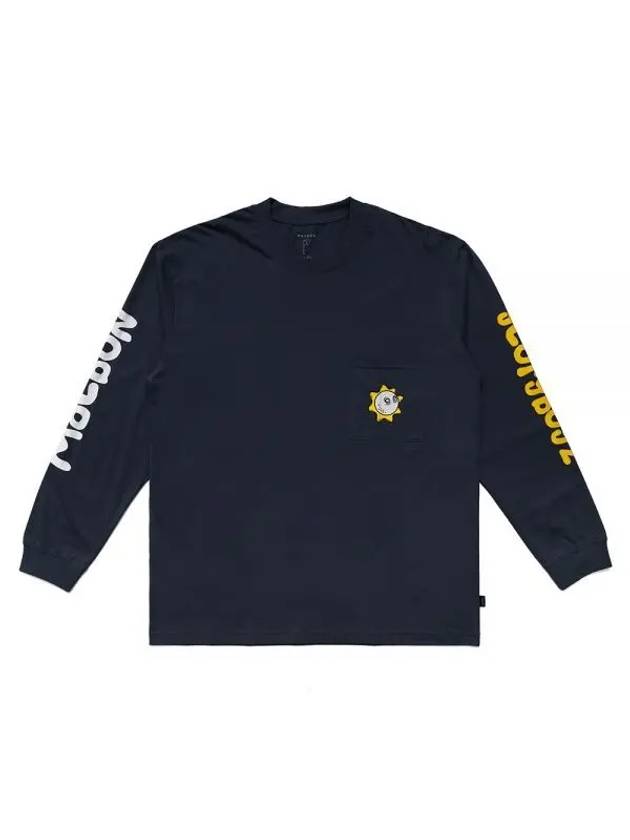 MALBON x GLO GANG Glo Long Sleeve T-Shirt NAVY M3113LRL01NVY - MALBON GOLF - BALAAN 1