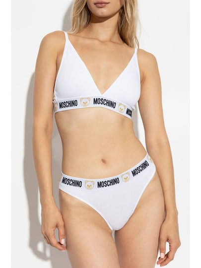 Moschino Logo Thongs, Women's, White - MOSCHINO - BALAAN 2