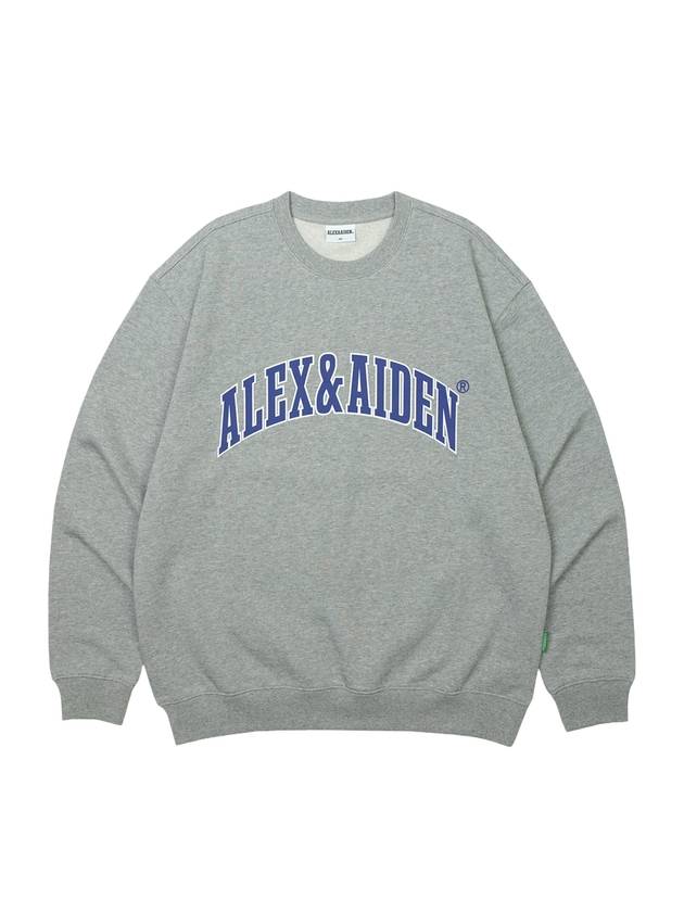 Renewal Line Big Arch Logo Sweatshirt Melange Gray - ALEX&AIDEN - BALAAN 1