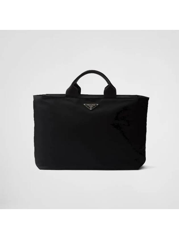 Triangle Logo Re-Nylon Tote Bag Black - PRADA - BALAAN 1