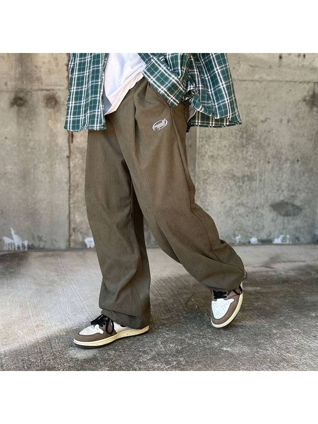 CORDUROY BALLOON PIN TUCK PANTS KHAKI - PEACEOFMIND - BALAAN 1