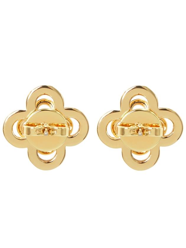 Double T Plaque Earrings Gold - TORY BURCH - BALAAN 6