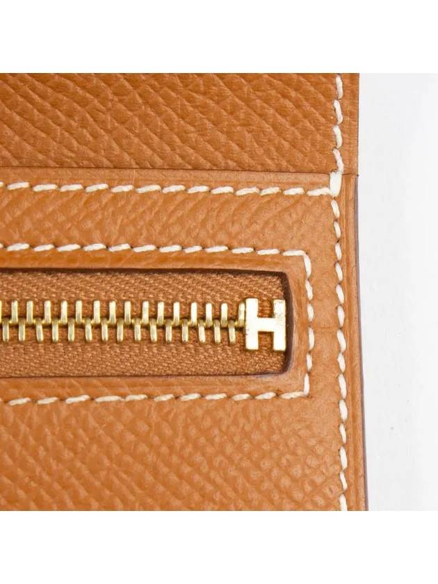 Bean Compact Half Wallet Gold Plated H039790CC - HERMES - BALAAN 7