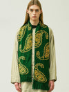 Paisley pattern two-face football muffler deep green - KND - BALAAN 6