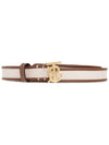 TB Logo Leather Belt Brown - BURBERRY - BALAAN 1