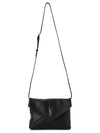 Cassandre Envelope Strap Leather Cross Bag Black - SAINT LAURENT - BALAAN 8