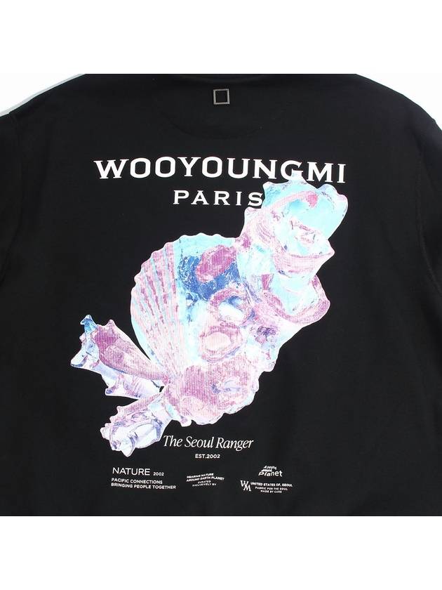 3D Coral Back Logo Sweatshirt Black - WOOYOUNGMI - BALAAN 4