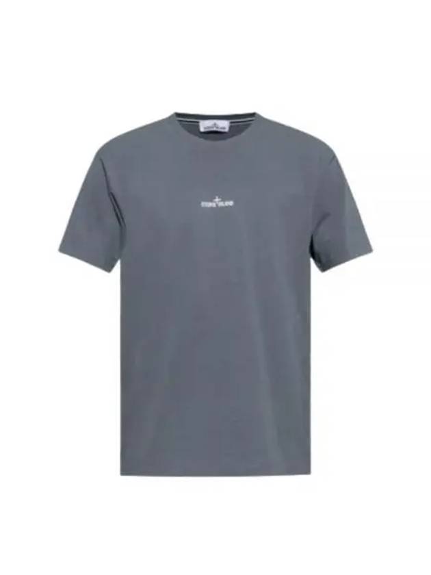 Stamp Two Print Short Sleeve T-Shirt Grey - STONE ISLAND - BALAAN 2