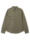 Classic fit linen silk twill workshirt green - POLO RALPH LAUREN - BALAAN 1