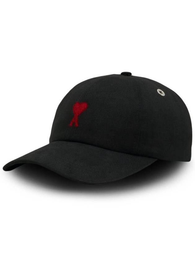 De Coeur Embroidered Logo Ball Cap Black - AMI - BALAAN 3