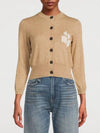 Newton Intarsia Logo Crop Cardigan CA0040FAA1X05E - ISABEL MARANT ETOILE - BALAAN 2