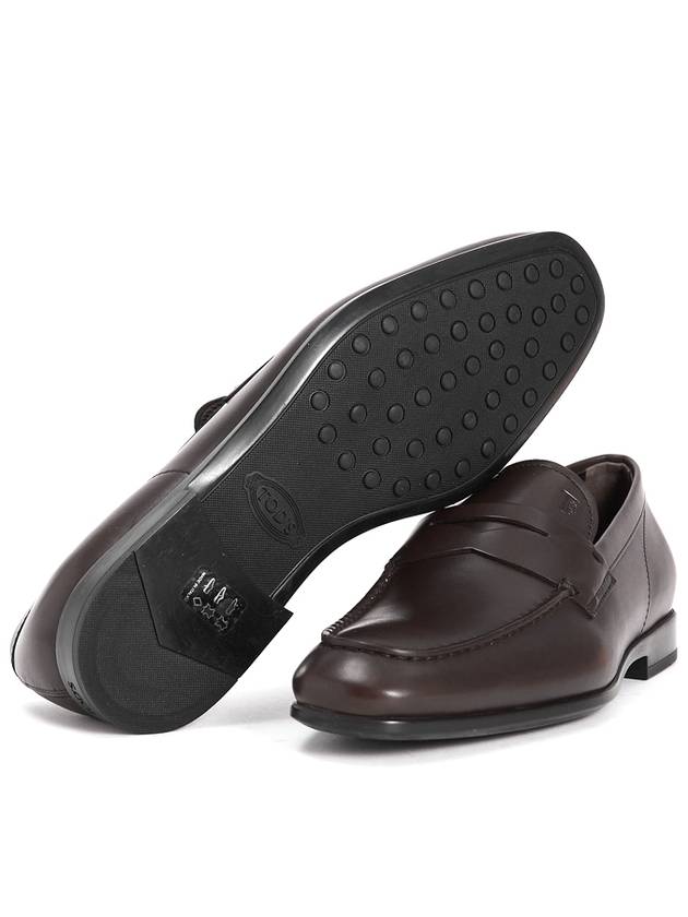 Men's Penny Leather Loafers Brown - TOD'S - BALAAN.