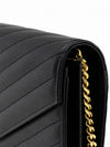 Monogram Chain Wallet Leather Bag - SAINT LAURENT - BALAAN 3