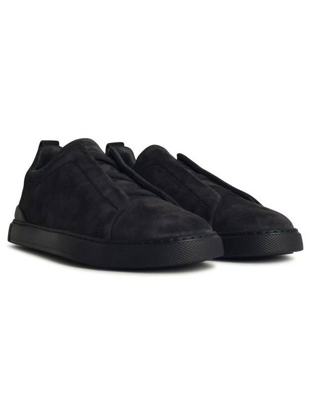 Zegna 'Triple Stitch' Blue Leather Sneakers - ERMENEGILDO ZEGNA - BALAAN 2