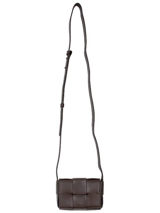 Intrecciato Mini Cross Bag Light Brown - BOTTEGA VENETA - BALAAN 4