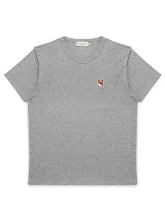 Fox Head Patch Regular Short Sleeve T-Shirt Grey - MAISON KITSUNE - BALAAN 2