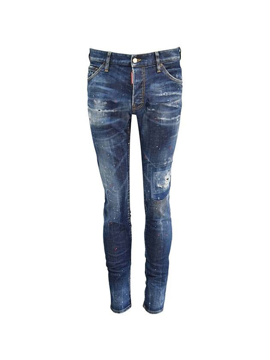 Men's Cool Guy Fit Sport Washing Jeans Blue - DSQUARED2 - BALAAN.