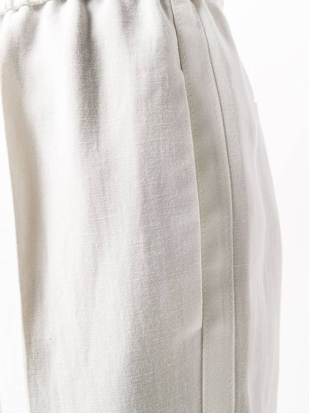 Women's Crop Banding Straight Pants White - BRUNELLO CUCINELLI - BALAAN 3