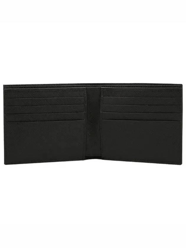 Saffiano Leather Half Wallet Black - PRADA - BALAAN 5