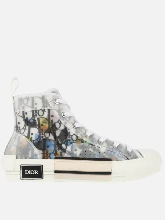 Oblique Canvas High Top Sneakers - DIOR - BALAAN 2