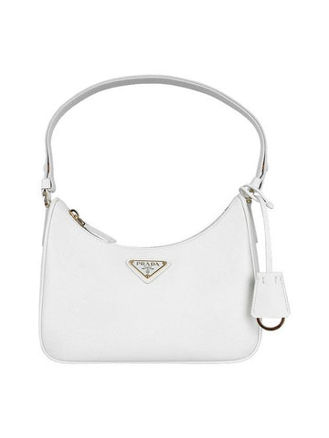 Re-Edition Saffiano Leather Mini Bag White - PRADA - BALAAN 1