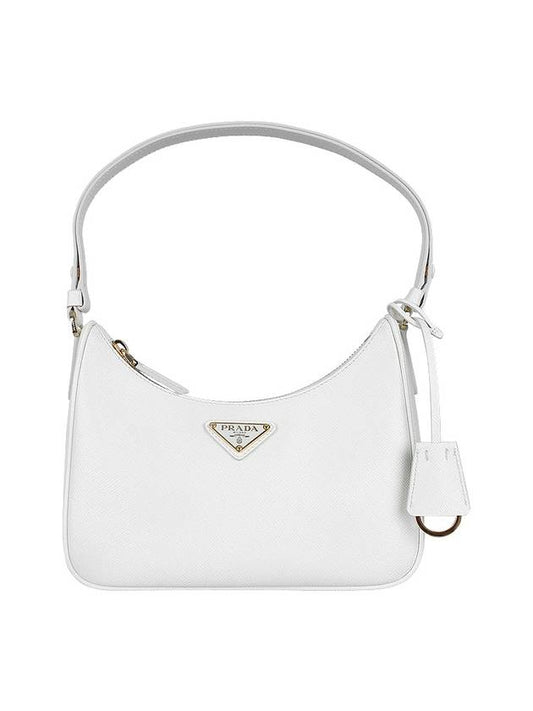 Re-Edition Saffiano Leather Mini Bag White - PRADA - 2