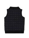 Women s knit collar padded vest 1004LXWP BLACK - BLACK&WHITE - BALAAN 2