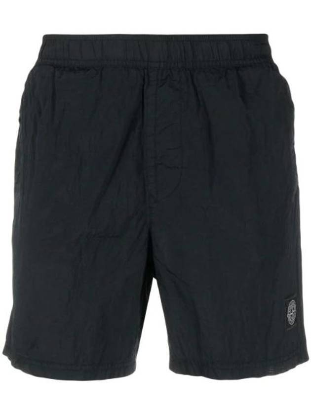 Men's Logo Patch Nylon Swim Shorts Navy - STONE ISLAND - BALAAN 1