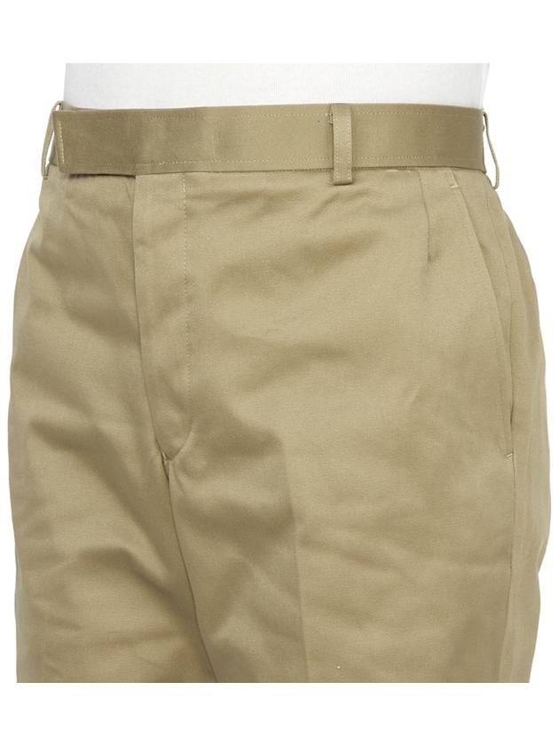 Unconstructed Chino Cotton Twill Shorts Beige - THOM BROWNE - BALAAN 8