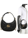 GG Marmont Half Moon Mini Bag Black - GUCCI - BALAAN 2