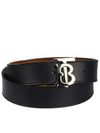 Reversible Monogram Leather Belt Black - BURBERRY - BALAAN 2