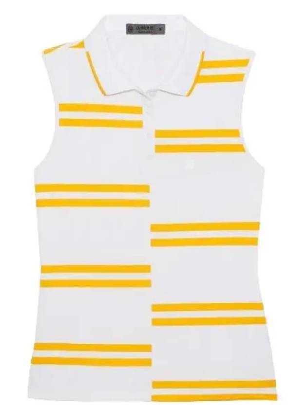 Offset Stripe Tech Pique Sleeveless Snow - G/FORE - BALAAN 2