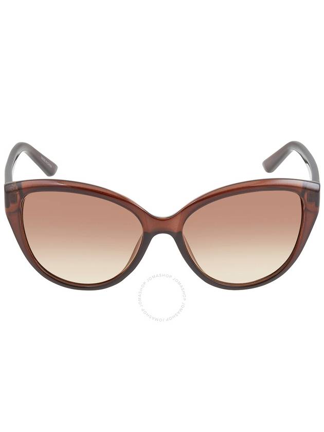 Calvin Klein Brown Gradient Cat Eye Ladies Sunglasses CK19536S 210 55 - CALVIN KLEIN - BALAAN 1