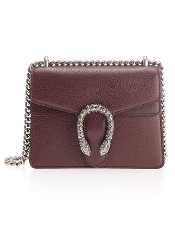 Dionysus Leather Small Shoulder Bag Burgundy - GUCCI - BALAAN 1